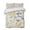 Khaki Turmeric Dark Blue, variant on Quilts Full Size, Yellow Blue Flowers Soft Comforter Bedding Set for Bed, Watercolor Botanical Floral Plants Lightweight Quilted Bedspread with Pillow Cover(2 Pieces) for All Season, 78x90 Inch