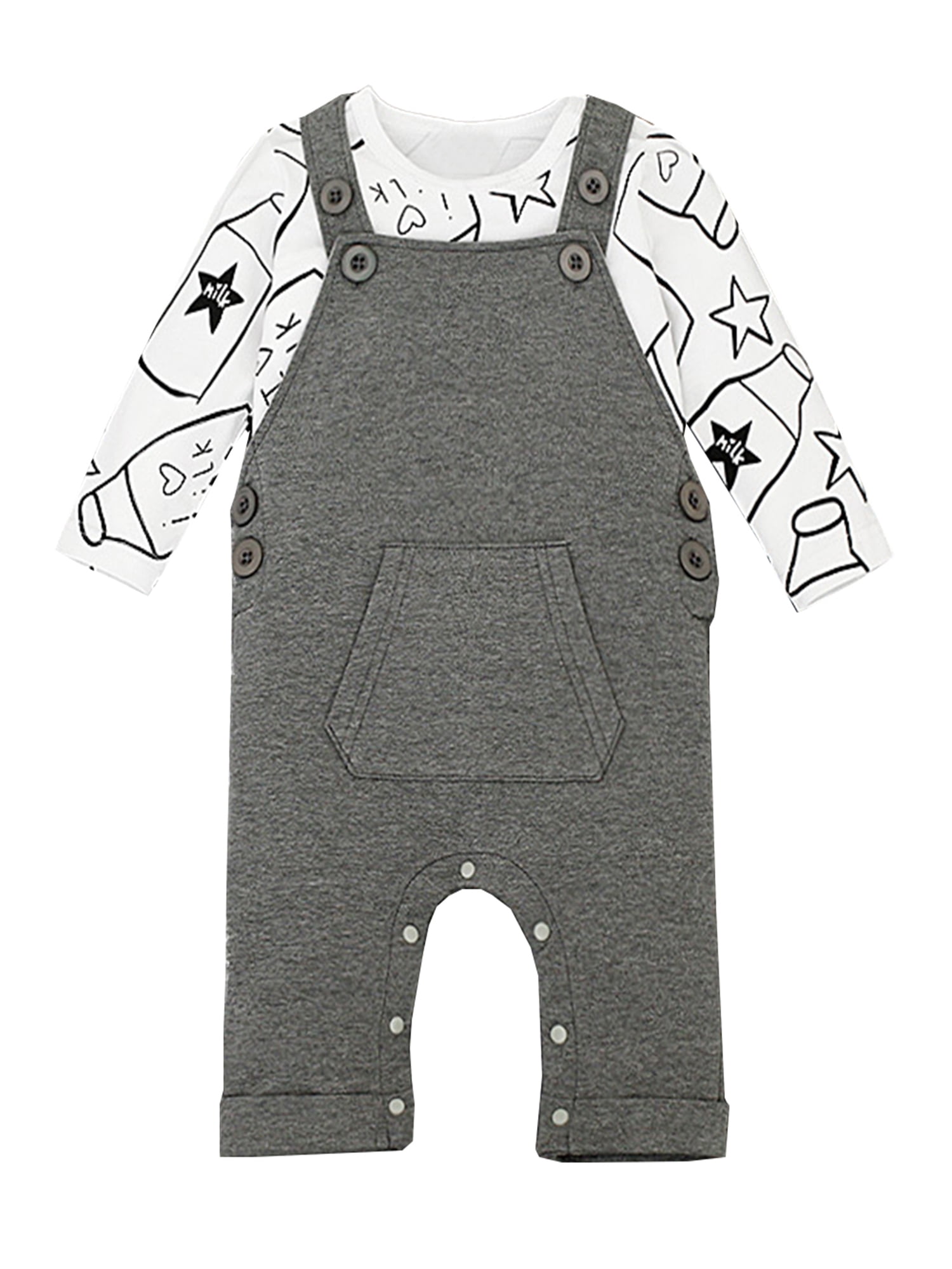 baby boy white overalls
