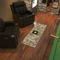 thumbnail image 3 of Ottomanson US ARMY Logo Camouflage Machine Washable Non-Slip Rubberback 2x5 Runner Rug, 20"x 59", Multi, 3 of 9