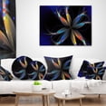 thumbnail image 4 of Designart Abstract Fractal Flower on Black - Floral Throw Pillow - 12x20, 4 of 5