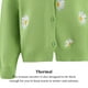 thumbnail image 4 of Qarigey Pelusas Suéter de mujer Patrón de flores de invierno Estampado de manga larga Cuello en V Transpirable Lavable Casual Elegante Suéteres para Prendas para la parte del cuerpo Azul SG Qarigey AP012615-24, 4 of 6