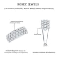thumbnail image 6 of Rosec Jewels Lab Grown Diamond Half Eternity Wedding Band - Thick Diamond Band Ring - EF-VS Quality Certified, 925 Sterling Silver, US 4.00, 6 of 9