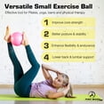 thumbnail image 4 of Pelota de ejercicio ProBody Pilates de 23 cm para estabilidad, con bomba, amarilla, 4 of 8