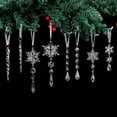 thumbnail image 5 of Transparent Ice Cone Pendant Clear Acrylic Snowflake Icicle Ornaments 1pcs Set for Christmas Tree Decorations and Party Favors JASKFLY, 5 of 8