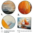 thumbnail image 3 of Designart Orange Modern Canvas wall art, Boat Wall Art, Sails Boat Energetic , boat Wall art decor, 40x30 inches, 3 of 5