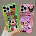 thumbnail image 2 of Carcasa Para iPhone 14 13 Pro Max 12Pro Moda Color Láser De Dibujos Animados Mickey Minnie Mouse Pareja Mate Suave TPU Antiarañazos A Prueba De Golpes Funda De Teléfono Caídas Protectora, 2 of 4