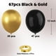 thumbnail image 2 of Globo YMSZ negro y dorado, 12 pulgadas, metálico, 67 unidades, 2 of 7