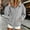 Gray, variant on Women's Loose Fit Jacket - Collar Long Sleeve Button-Front Pockets Mock Neck Hip Relaxed Everyday Athletic Sporty