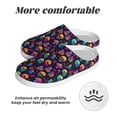thumbnail image 6 of Daiia mushroom color Skull Print Women’s Fuzzy Slippers Memory Foam Lightweight House Shoes Cozy Loafer Flannel House Shoes-39/40, 6 of 7