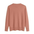 thumbnail image 4 of Tianiyouqing Women's 100% Pure Merino Wool Long Sleeve V-Neck Sweater - Soft, Warm, and Stylish Winter Knit Pullover Pink XL, 4 of 4