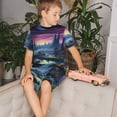 thumbnail image 4 of Fotbe Fantasy Landscape Starry Night Pijama Estampada de 2 Piezas para Niños – Ropa de Dormir de Manga Corta Cómoda para Niños y Niñas, Camiseta y Shorts de Algodón-Large, 4 of 6
