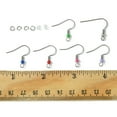 thumbnail image 5 of 1 box 60pcs 2 style 316 Surgical 304 Stainless Steel Earring Hooks French Hooks Ear Nuts Stainless Steel color 22 Gauge 19~21x20~23x3mm Hole: 2~2.2mm, 5 of 8