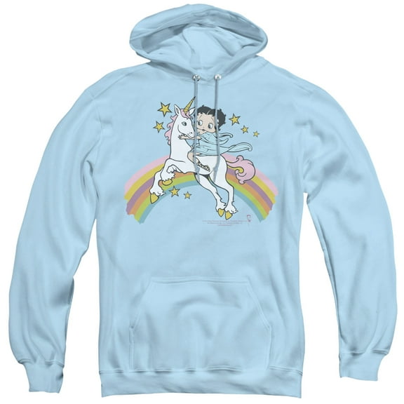 Betty Boop - Unicorn & Rainbows - Pull-Over Hoodie - Medium