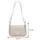 thumbnail image 3 of Bolso bandolera de cuero de PU Bolso de hombro con cierre de amor con solapa de moda para el trabajo Beige Ehuebsd Para Estrenar, 3 of 3