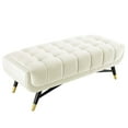 thumbnail image 2 of Adept 47.5" Performance Velvet Bench, Ivory, 2 of 8