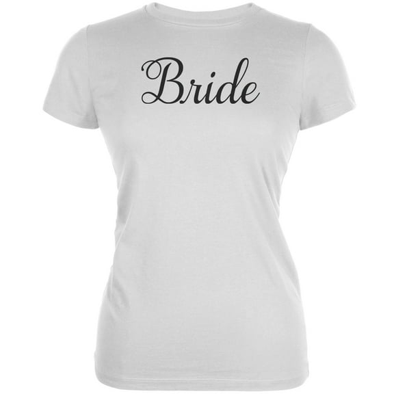 Bride Cursive Black Juniors Soft T-Shirt - Small