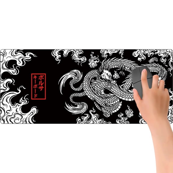 Vjnyvs Gaming Mouse Pad Large Desk Pad 30 x 11 Inch Big Computer Keyboard Mousepad Waterproof Mouse Mat with Stitched Edges and Non-Slip Base for Office