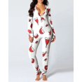 thumbnail image 4 of Pijama de Invierno para mujer, mono cálido, ropa de dormir Kigurumi, mono de Navidad para adultos, camisón para mujer, 4 of 4