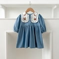 thumbnail image 1 of Body de manga larga con solapa bordada para niñas, vestido de princesa dulce para niños, vestido de hermanas para primavera y otoño, vestido de una pieza para niños pequeños, 1 of 6