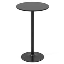 24 Inch Modern Round Cocktail Table with Metal Base and MDF Top