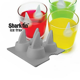 HIC Kitchen Silicone Shark Fin Ice Tray, Set of 2