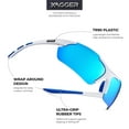 thumbnail image 2 of Xagger Polarized Lightweight UV400 Wrap Around Sport Sunglasses for Men Women Baseball Softball Running Glasses, 2 of 6