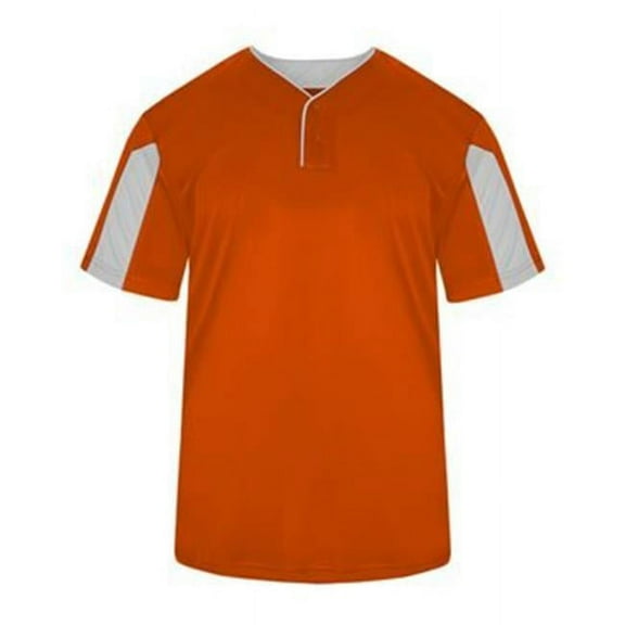 Alleson Athletic B88485092 Striker Placket Shirt, Graphite & White - Extra Small