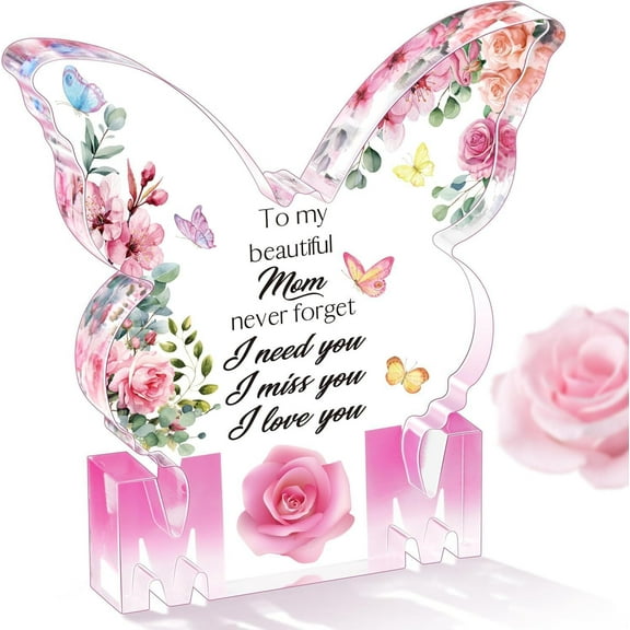 Gifts For Mom From Daughter Son Mother's Day Birthday Gifts For Best Mom Ever Ideas Gift 3.9x3.9 In Acrylic Plaque Desk Decorations Anniversary Valentine's Thanksgiving Day Decor