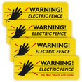 thumbnail image 1 of 4-Pack Warning Electric Fence Safe Sign 10""x 3.5"" Plastic Sign, 1 of 4