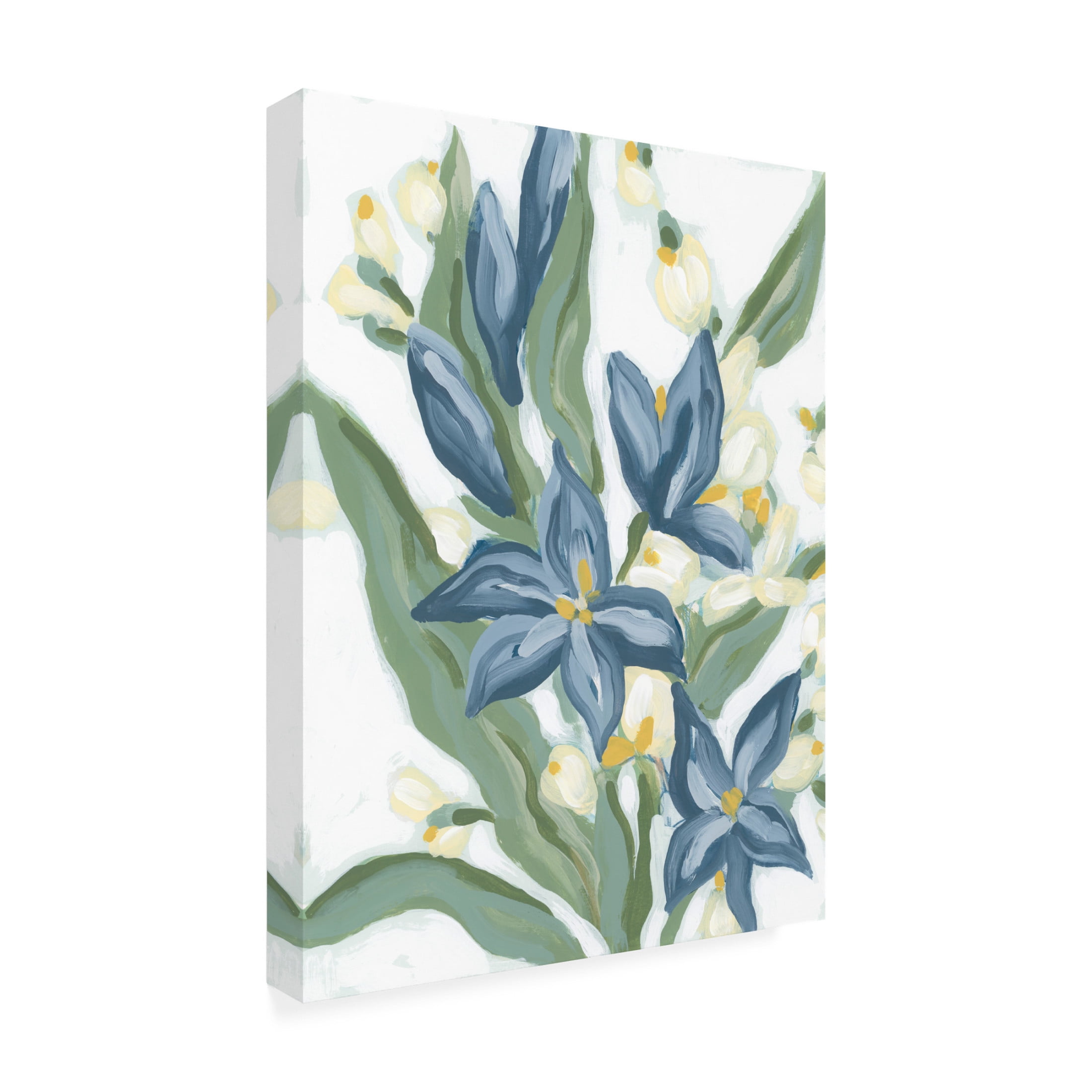 Canvas Wall Art - June Erica Vess 'Blue Nettle I' Wall Art for Living Room, Bedroom, or Office Décor by Trademark Fine Art - 35 x 47 Inches