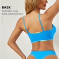 thumbnail image 4 of wcjm Blue Large Size Gathered Non Ring Women's Underwear Thin Of Threaded Sports Yoga Anti Bra Comfortable Bottoming Beauty Tank Tops, 4 of 5