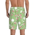 thumbnail image 3 of Kdxio Cute Frog2 Print Mens Sleep Shorts Bottoms Soft Comfy Pajama Wear Pants with Drawstring Pockets, 3 of 7