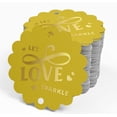 thumbnail image 4 of Inkdotpot Let Love Sparkle Wedding Bottle Tag Real Gold Foil Favor Hang Tags Pack Of 50, 4 of 7