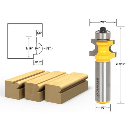 Bullnose Beading Router Bit 1/8