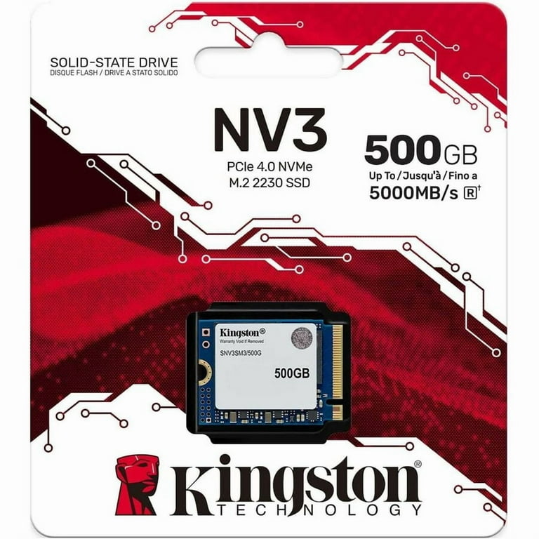 Kingston, NVMe SSD, 500 GB, M.2 2230 PCIe 4.0 x4 Internal