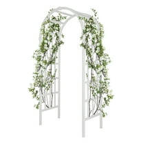 Zimtown 86'' Vinyl Garden Arbor PVC Arch for Wedding Party,Patio Climbing Plant