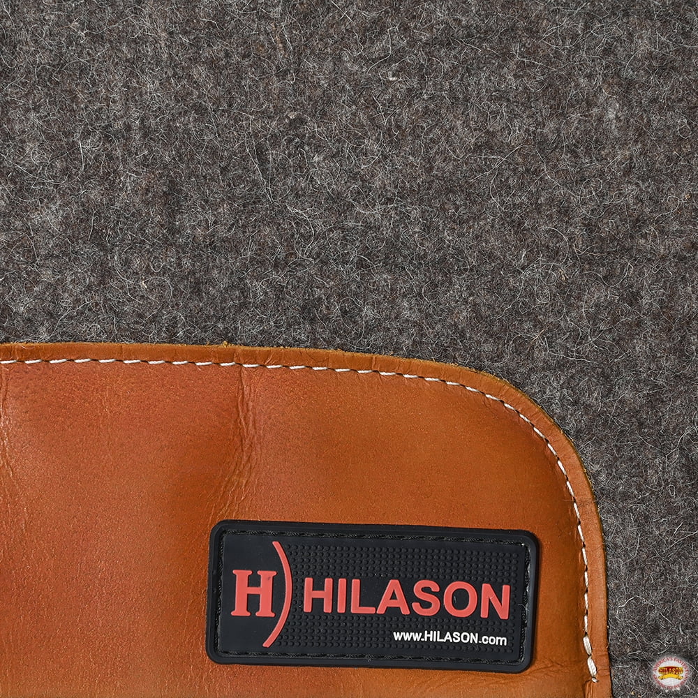 Tampon De Selle Western Hilason 32x32 Laine Feutre Noir Profilé Cheval