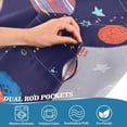 thumbnail image 4 of Galaxy Space Planets Curtain Valance for Kitchen Windows/Bathroom/Living Room/Bedroom Blackout, Rod Pocket Valance Small Window Treatment, 54" W x 18" L Home Decor, 4 of 6
