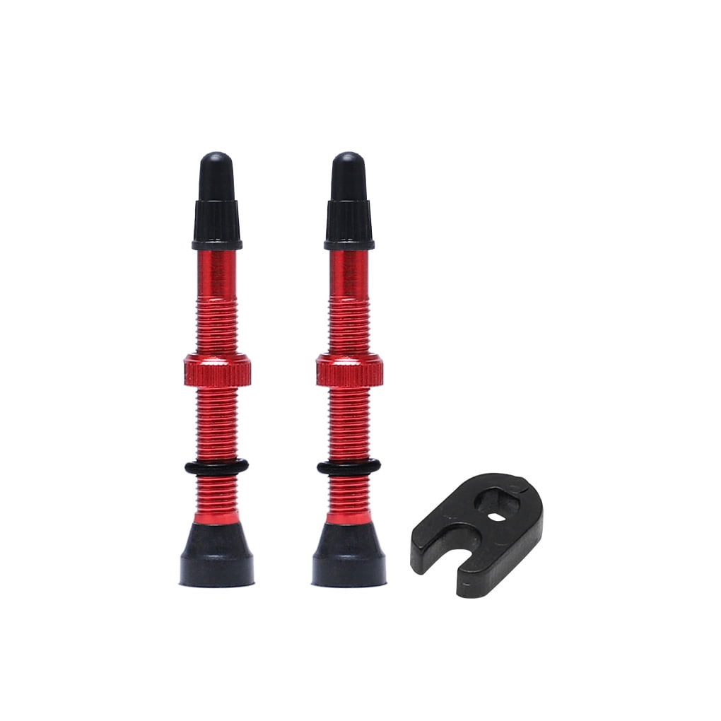Worallymy 2 Pcs/Set Bike Tire Air Valve Bike Tubeless Wheel Valve Kit