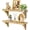 Light Brown, variant on Scalloped Wood Wall Shelf – 17 Inch Floating Shelf with Wood Brackets, Easy to Install Rustic Wall Shelf for Living Room, Bedroom, Bathroom, or Any Space