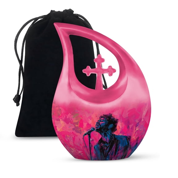 JAGSHASHI Music Unique Urns For Human Ashes - Cremation Ashes Urn - Urns For Human Ashes Women - Adult Burial Urns - 10 Inch With Velvet Bag - Cremation Urns For Human Ashes Adult Man