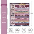 thumbnail image 6 of Romantic Gifts for Wife from Husband, Best Wife Gifts for Her, Wife Birthday Gifts for Womens, Funny Wife Gifts Ideas for Christmas Anniversary Valentine''S Day, to My Wife Blanket Gifts 80"X 60", 6 of 6