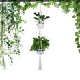 thumbnail image 4 of 2 Pcs Macrame Double Plante Cintre Corde de Coton Pot de Fleurs Porte-Filet pour Intérieur Extérieur, 4 of 7