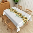 thumbnail image 2 of MIZHONA Sunflower Tablecloth,Yellow Floral Table Cloth for Kitchen Dinner Decor,60"x84", 2 of 5