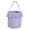 Purple, variant on Callipe Halloween Basket, Plaid Ruffle Trick or Treat Candy Bucket with Handle for Kids, Reusable Gingham Fabric Storage Basket for Party Favors