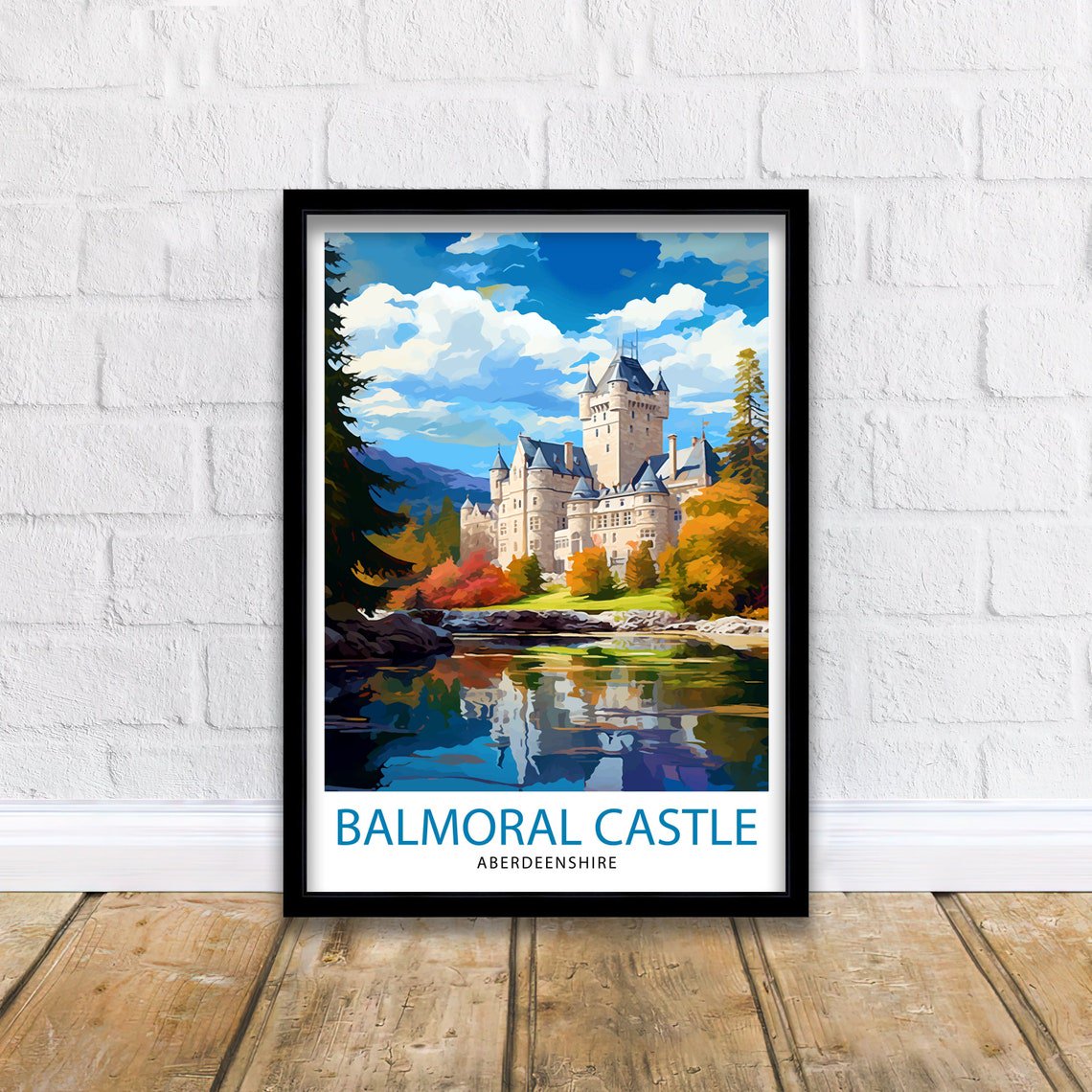 Balmoral Castle Aberdeenshire Travel Print, Balmoral Wall Decor, Balmoral Castle Poster Aberdeenshire Travel Prints Balmoral Castle, Poster Only