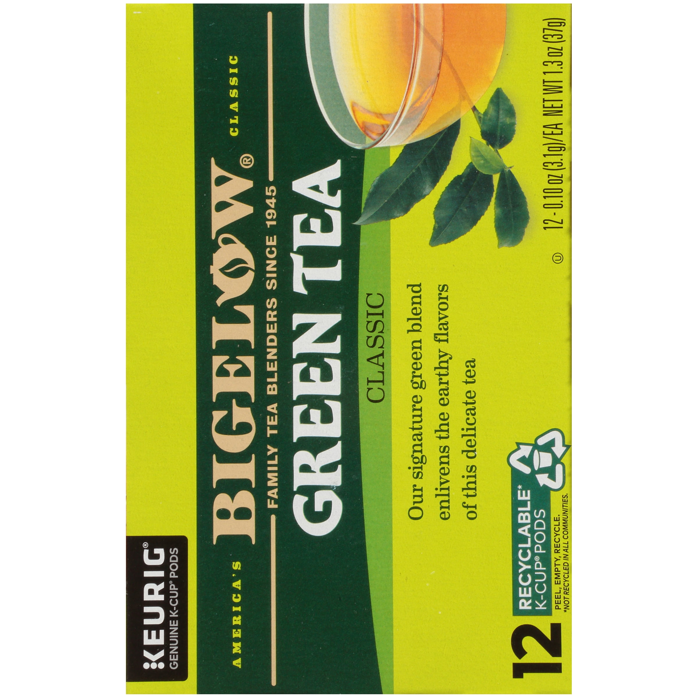 Bigelow Green Tea, Keurig KCup Tea Pods, 12 Count