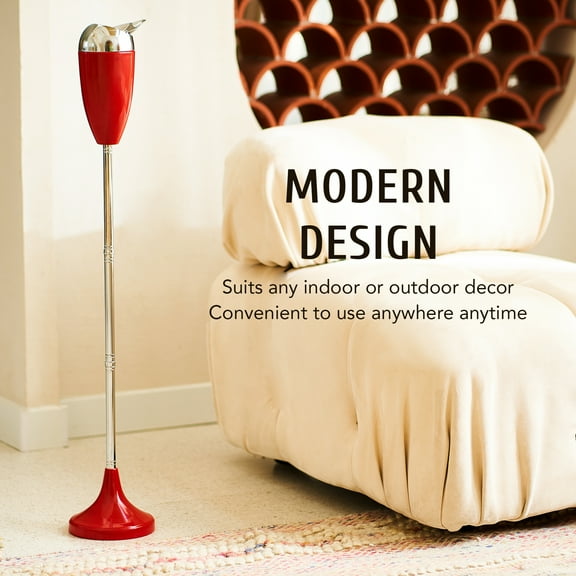 Indoor and Outdoor Ashtray with Lid, Standing Ashtray,Steel Smokeless Ashtray