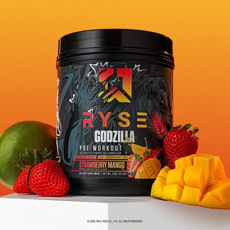 RYSE Godzilla X Noel Deyzel Pre Workout Powder - Strawberry Mango