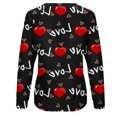 thumbnail image 4 of Offres! Aqestyerly Sweat-Shirt à Manches pour Femmes, Imprimé de la Saint-Valentin, Col Rond, Pull Tunique, 4 of 5
